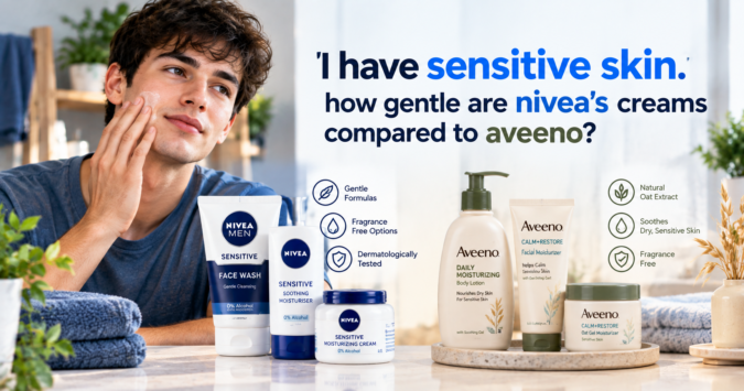 i have sensitive skin. how gentle are nivea’s creams compared to aveeno?