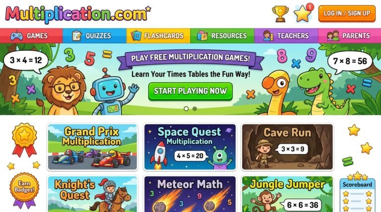 Multiplication.com: A Complete Guide to Free Math Games, Times Tables, and Learning Resources